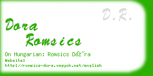 dora romsics business card